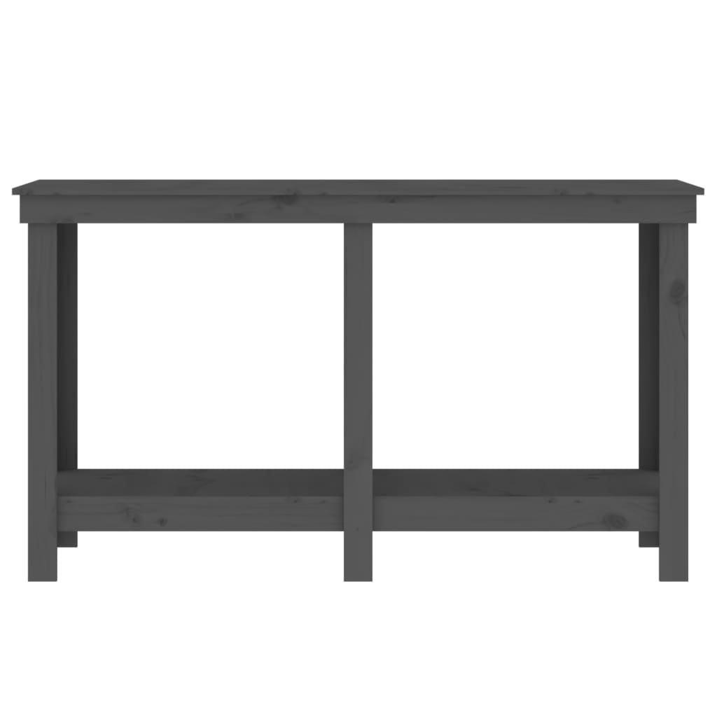 vidaXL Banc de travail Gris 140x50x80 cm Bois de pin massif