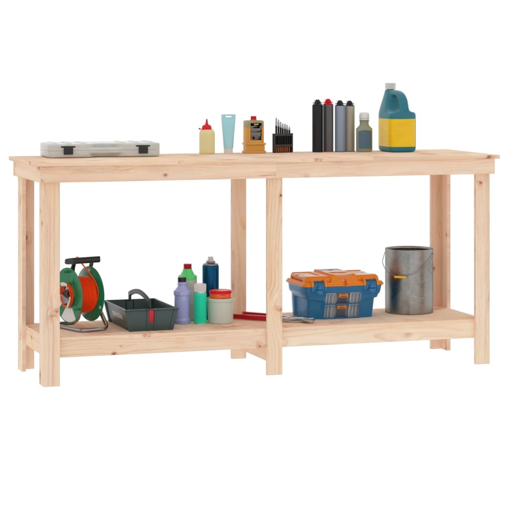 vidaXL Banc de travail 180x50x80 cm Bois de pin massif