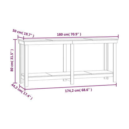 vidaXL Banc de travail 180x50x80 cm Bois de pin massif