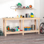 vidaXL Banc de travail 180x50x80 cm Bois de pin massif