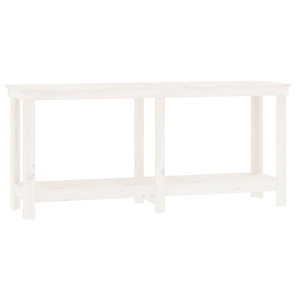 vidaXL Banc de travail Blanc 180x50x80 cm Bois de pin massif