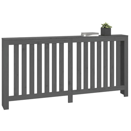 vidaXL Cache-radiateur Gris 169x19x84 cm Bois massif de pin