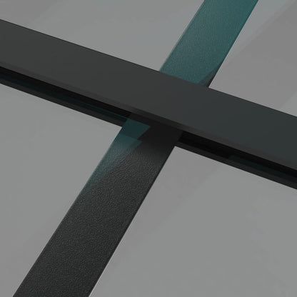 vidaXL Porte intérieure 102,5x201,5 cm Noir Verre ESG et aluminium
