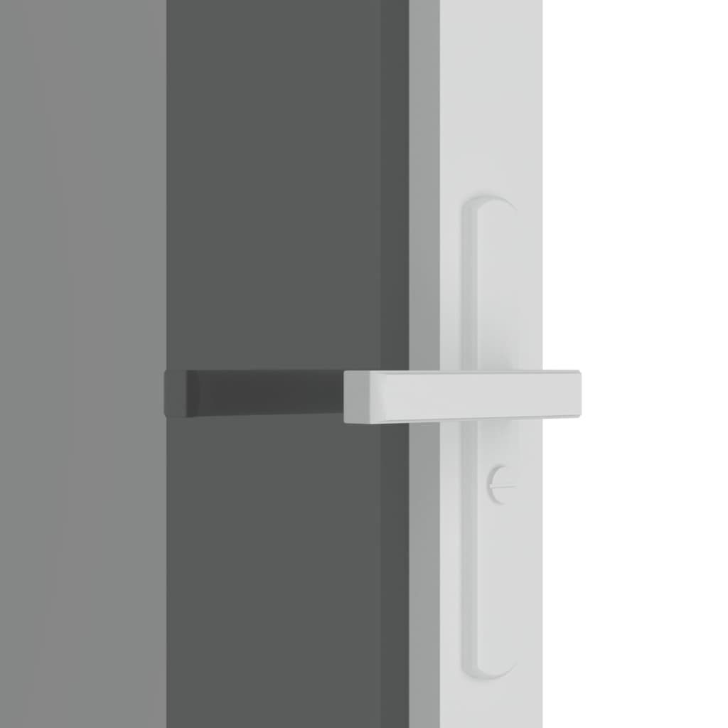 vidaXL Porte intérieure 102,5x201,5 cm Blanc Verre ESG et aluminium