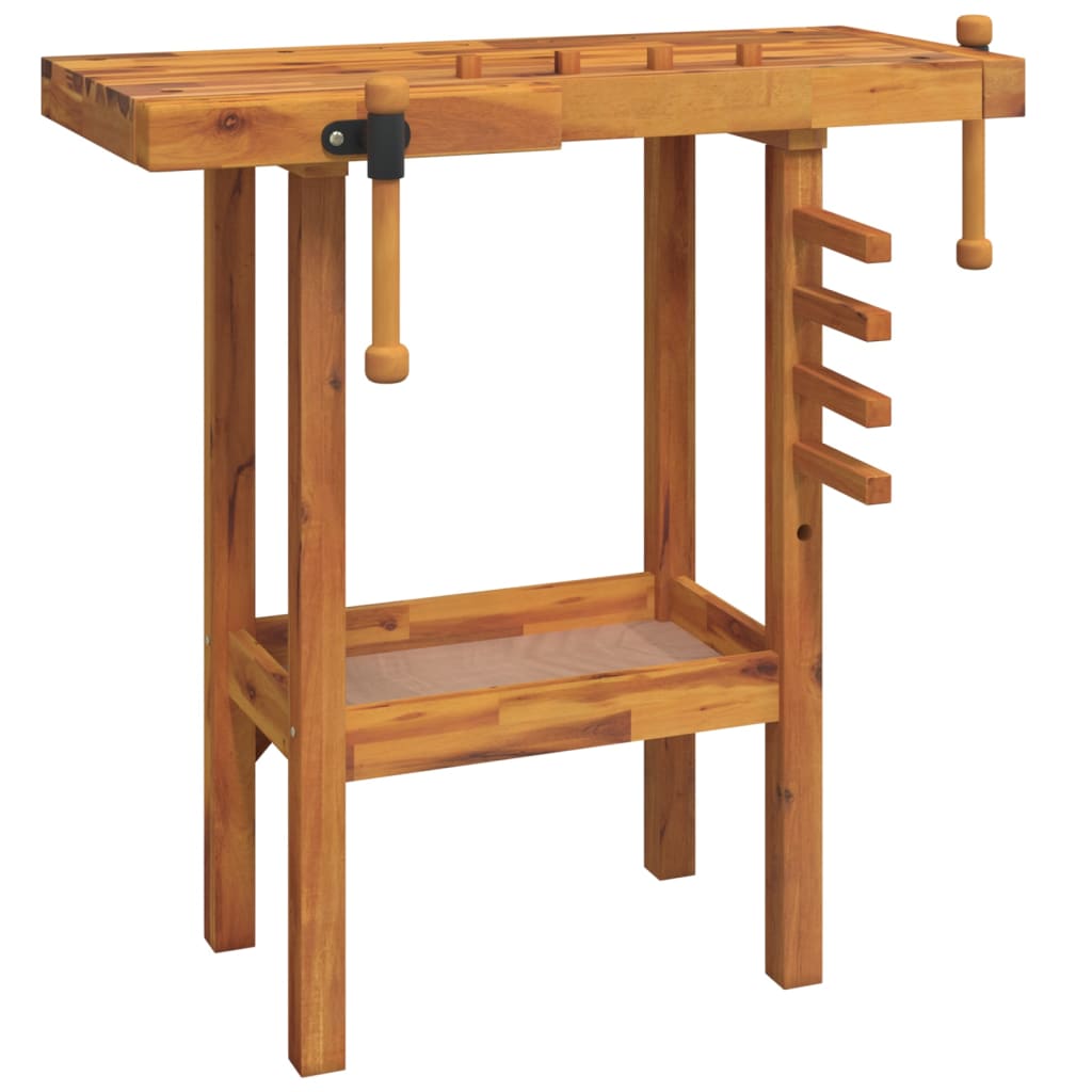 vidaXL Établi avec étaux 92x48x83 cm Bois massif d'acacia