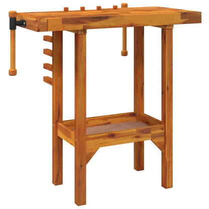 vidaXL Établi avec étaux 92x48x83 cm Bois massif d'acacia