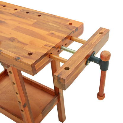 vidaXL Établi avec étaux 92x48x83 cm Bois massif d'acacia