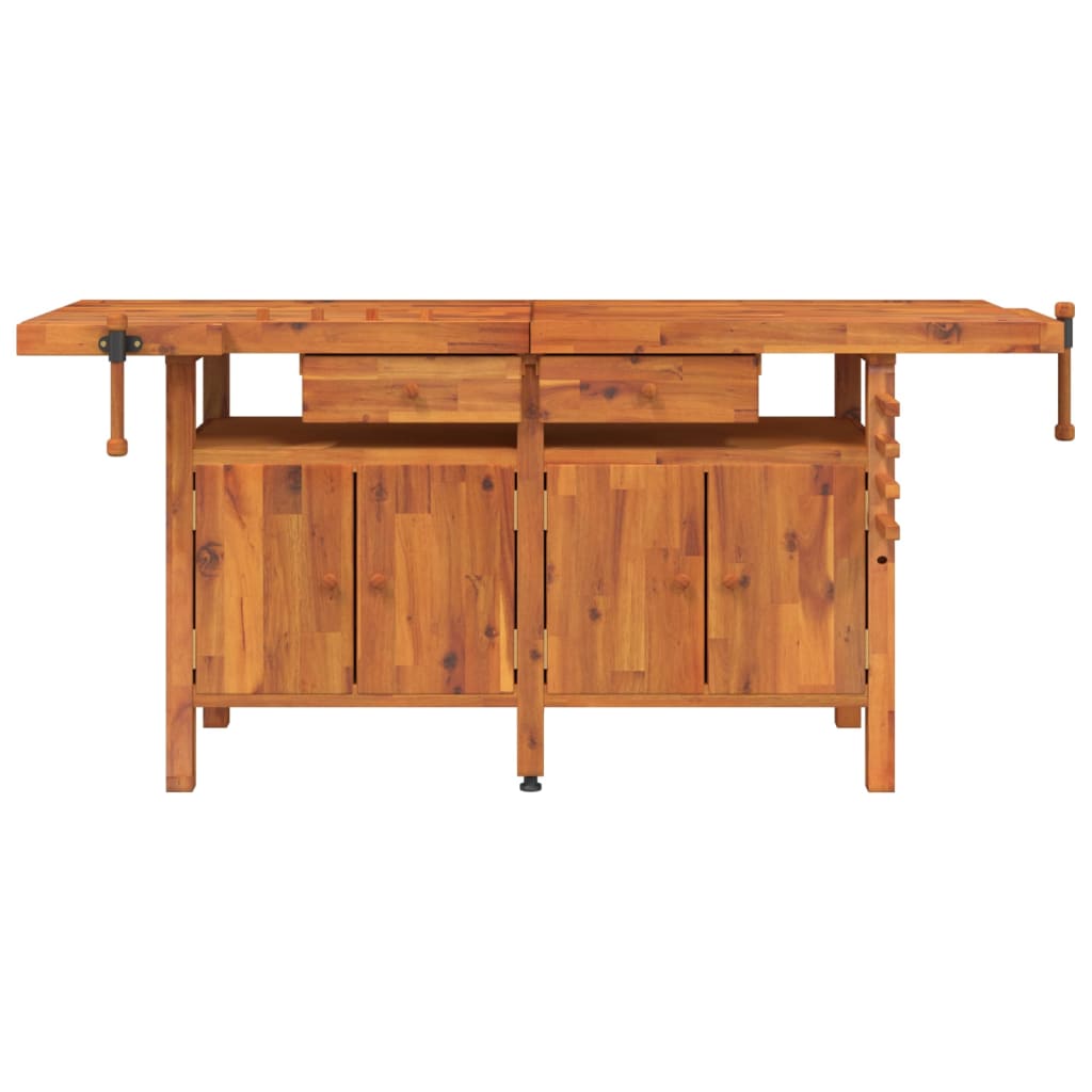 vidaXL Établi avec tiroirs et étaux 192x62x83 cm Bois massif d'acacia