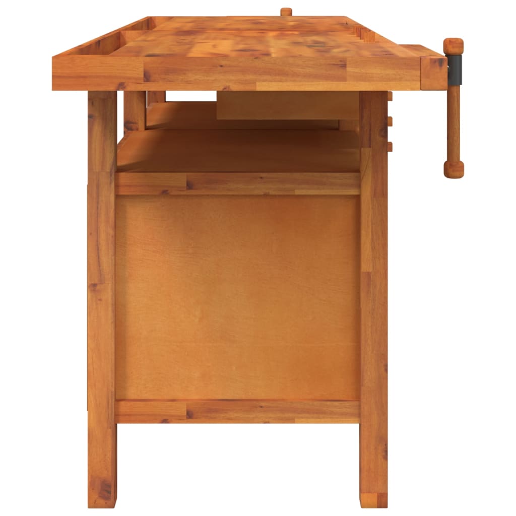 vidaXL Établi avec tiroirs et étaux 192x62x83 cm Bois massif d'acacia