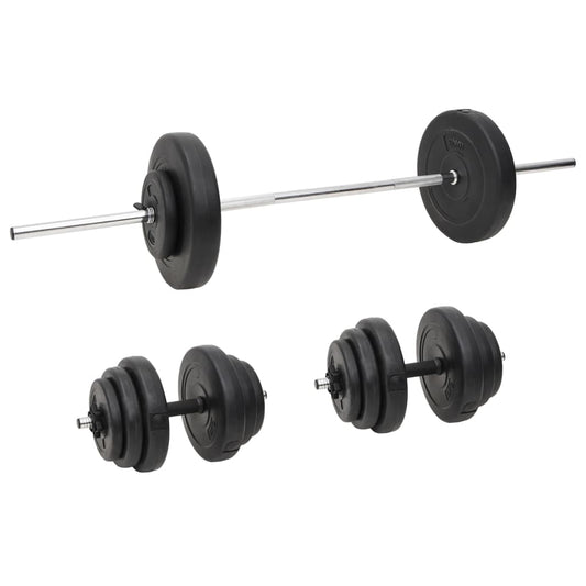 vidaXL Ensemble d'haltères et de barres avec plaques 60 kg