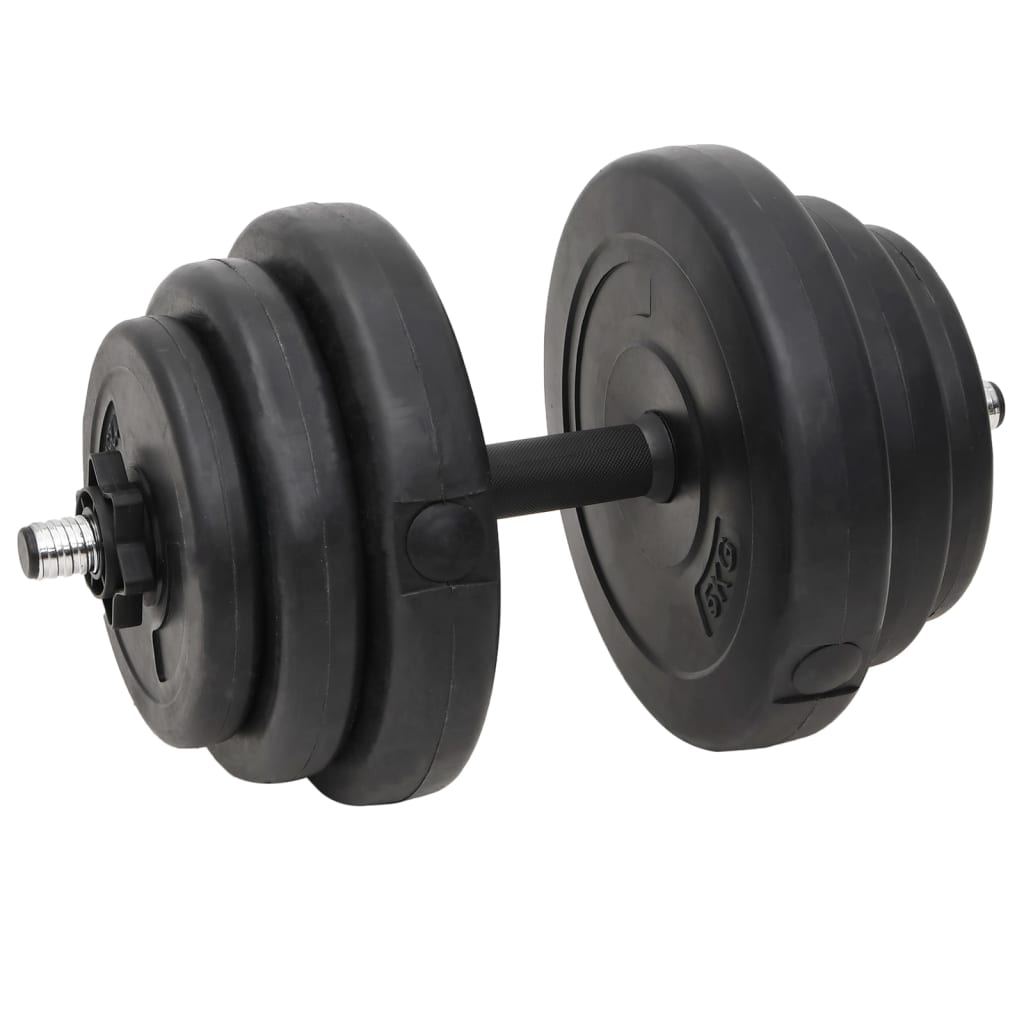 vidaXL Ensemble d'haltères et de barres avec plaques 60 kg