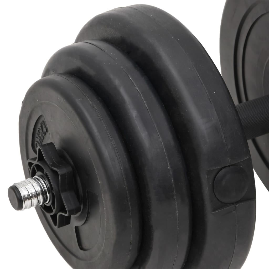 vidaXL Ensemble d'haltères et de barres avec plaques 60 kg
