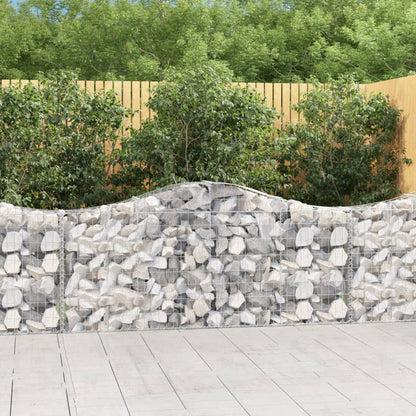 vidaXL Paniers à gabions arqués 14 pcs 200x30x80/100 cm Fer galvanisé