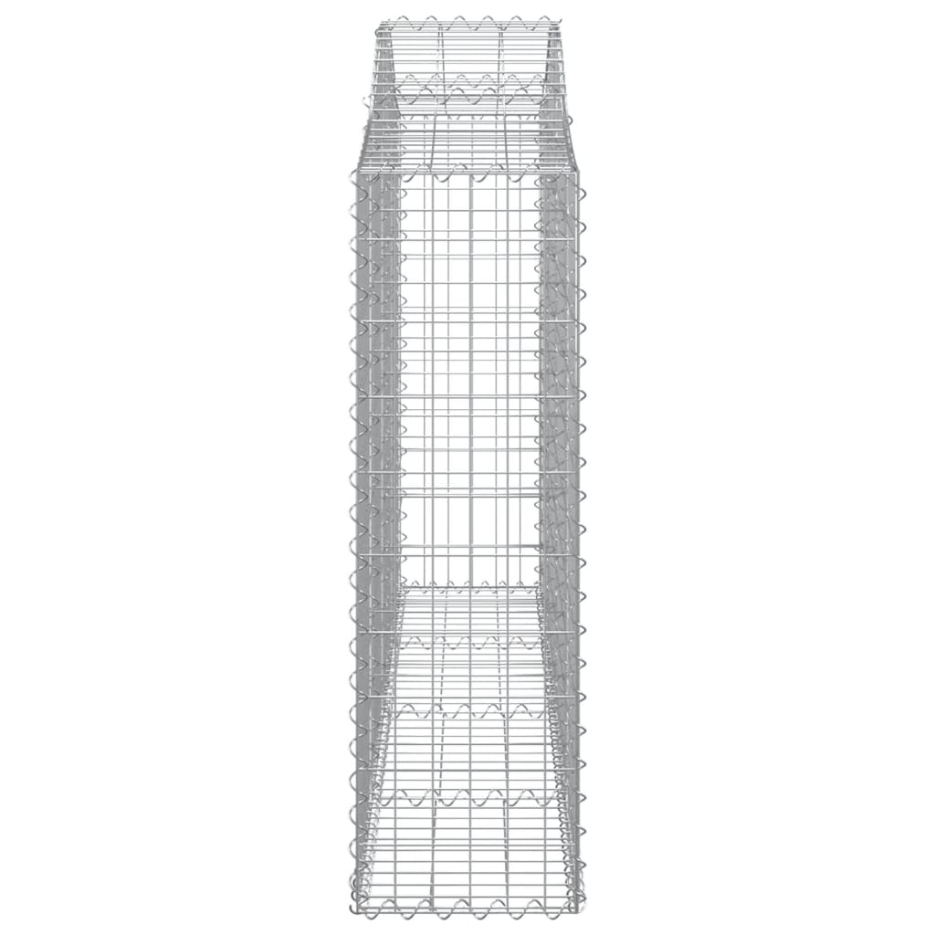 vidaXL Paniers à gabions arqués 8 pcs 200x30x100/120 cm Fer galvanisé