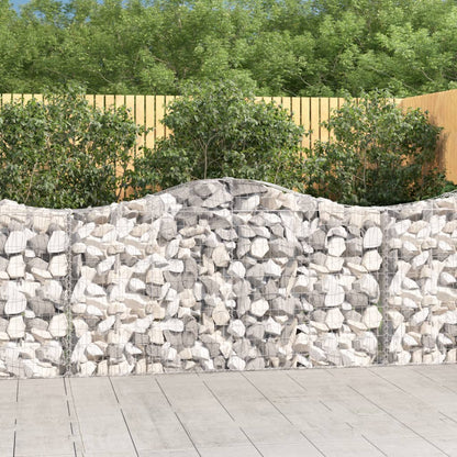 vidaXL Paniers à gabions arqués 11 pcs 200x30x100/120 cm Fer galvanisé