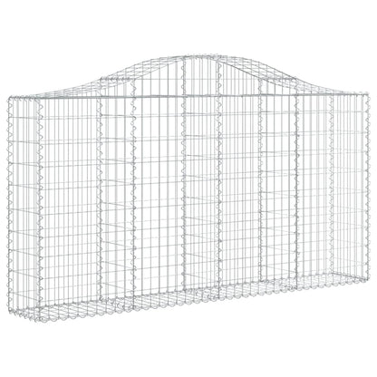 vidaXL Paniers à gabions arqués 12 pcs 200x30x100/120 cm Fer galvanisé