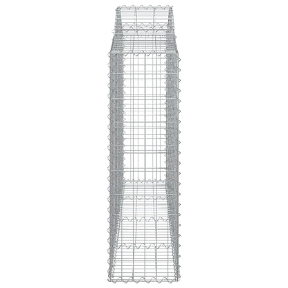 vidaXL Paniers à gabions arqués 12 pcs 200x30x100/120 cm Fer galvanisé