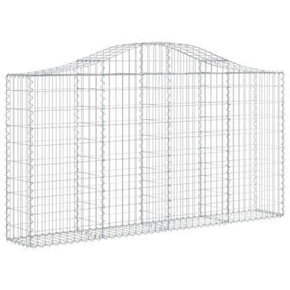 vidaXL Paniers à gabions arqués 18 pcs 200x30x100/120 cm Fer galvanisé