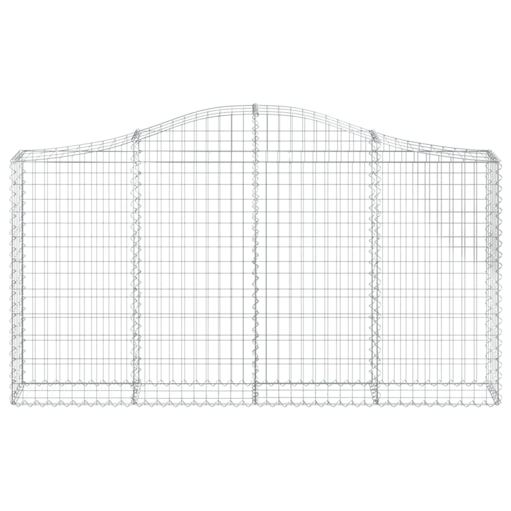 vidaXL Paniers à gabions arqués 18 pcs 200x30x100/120 cm Fer galvanisé