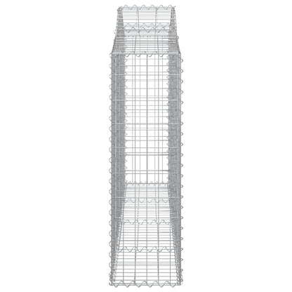 vidaXL Paniers à gabions arqués 18 pcs 200x30x100/120 cm Fer galvanisé