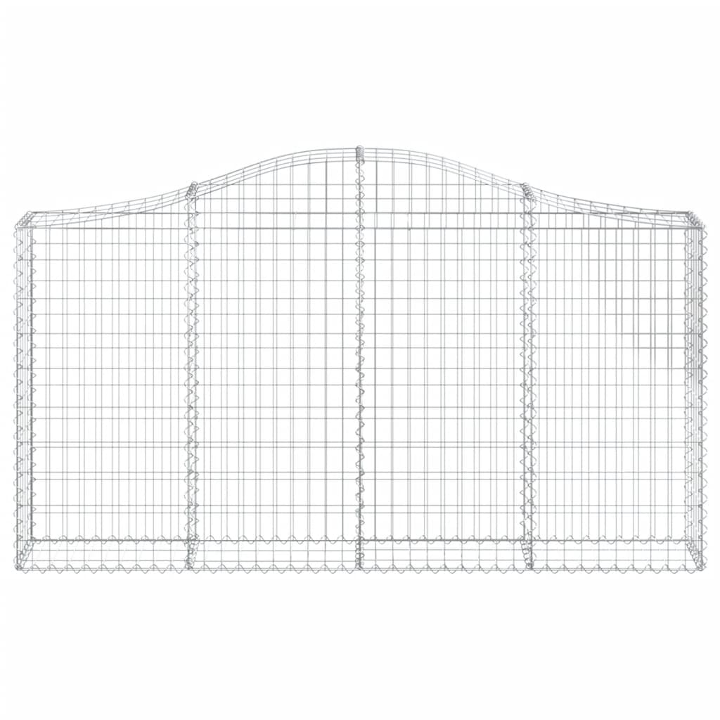 vidaXL Paniers à gabions arqués 30 pcs 200x30x100/120 cm Fer galvanisé