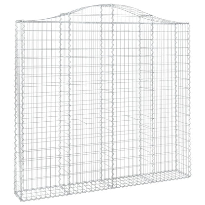 vidaXL Paniers à gabions arqués 3 pcs 200x30x180/200 cm Fer galvanisé