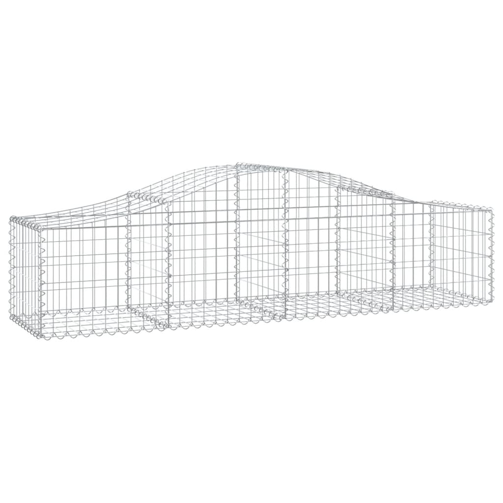 vidaXL Paniers à gabions arqués 5 pcs 200x50x40/60 cm fer galvanisé