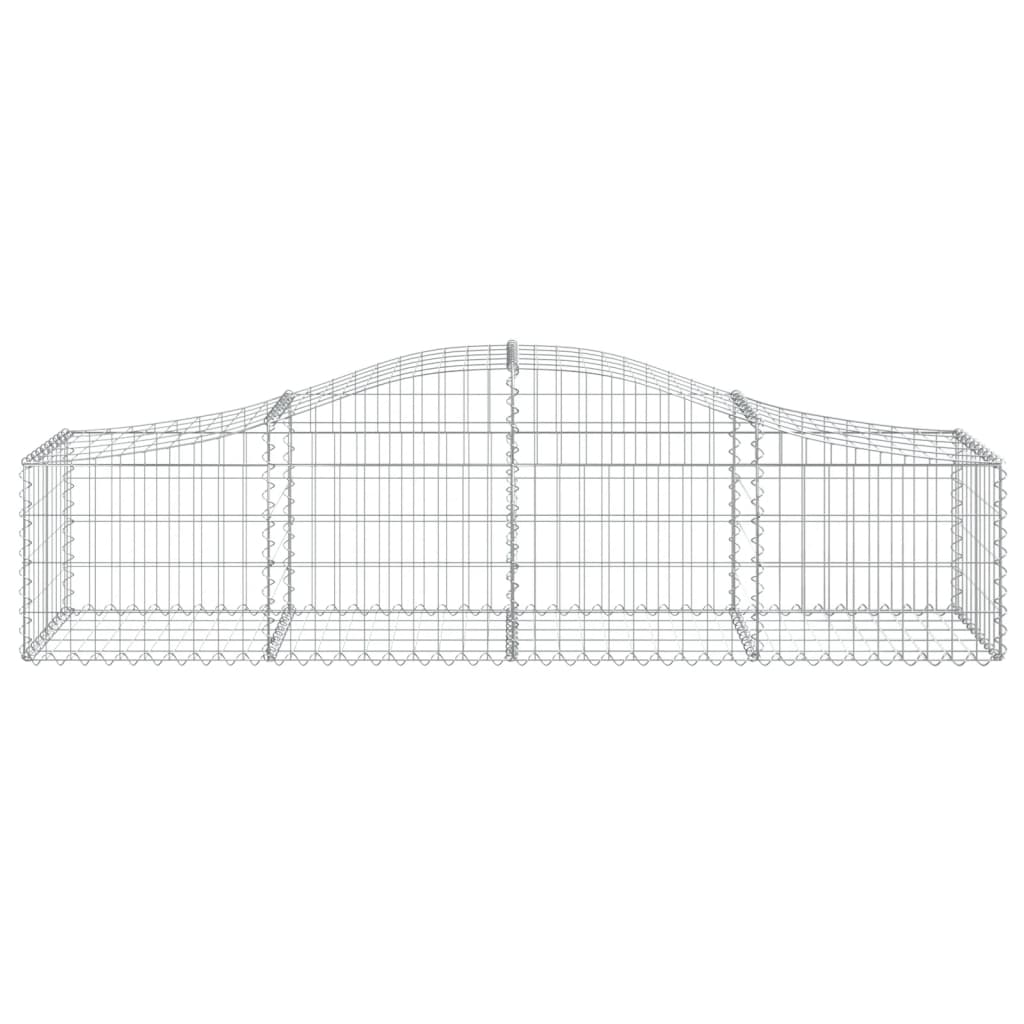 vidaXL Paniers à gabions arqués 5 pcs 200x50x40/60 cm fer galvanisé