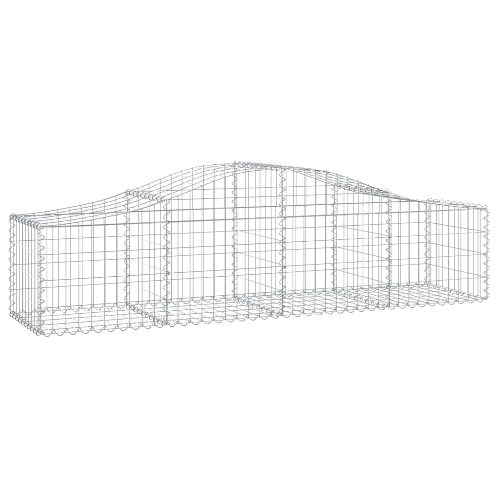 vidaXL Paniers à gabions arqués 30 pcs 200x50x40/60 cm fer galvanisé