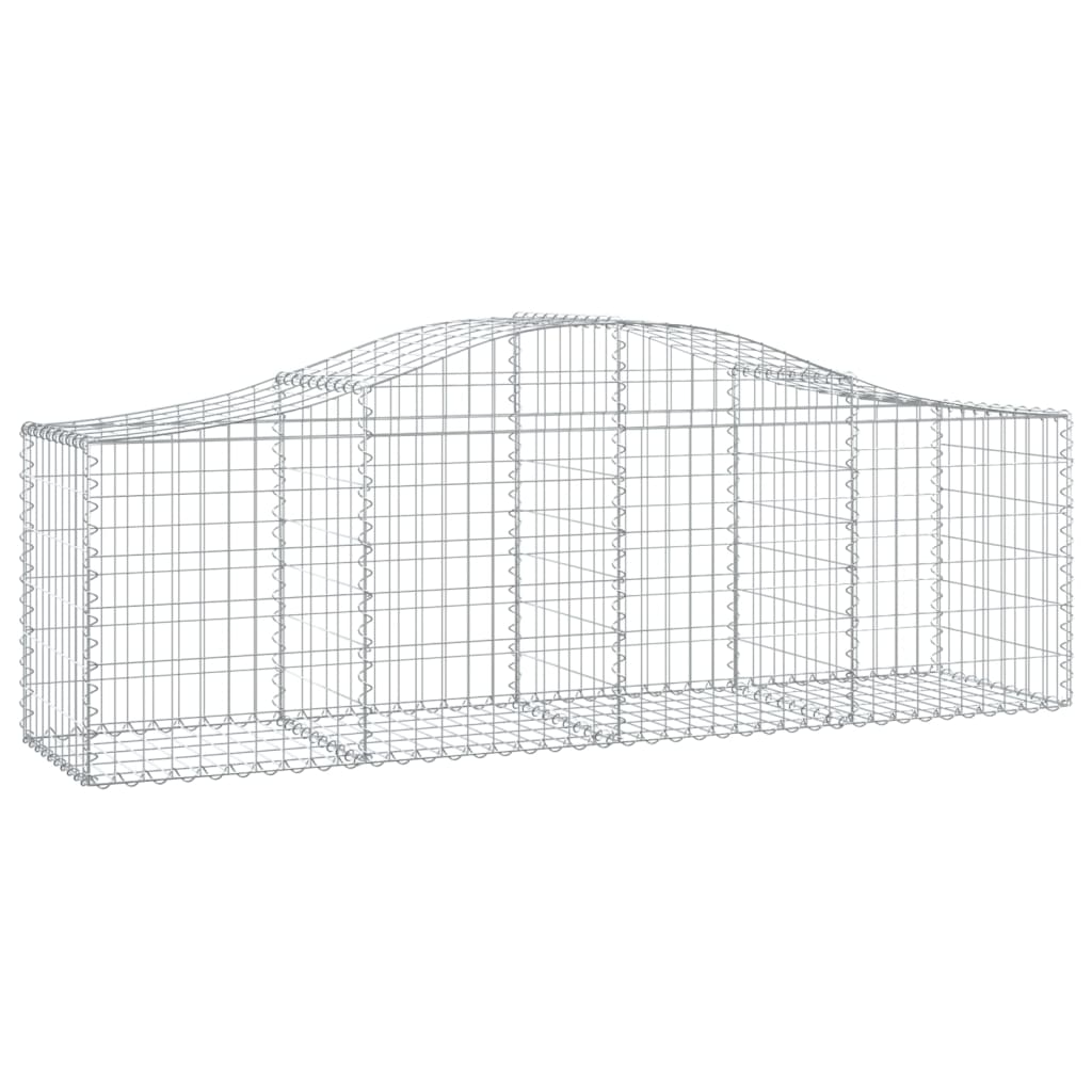 vidaXL Paniers à gabions arqués 15 pcs 200x50x60/80 cm fer galvanisé