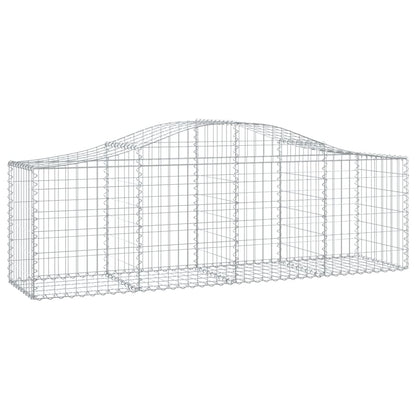 vidaXL Paniers à gabions arqués 15 pcs 200x50x60/80 cm fer galvanisé