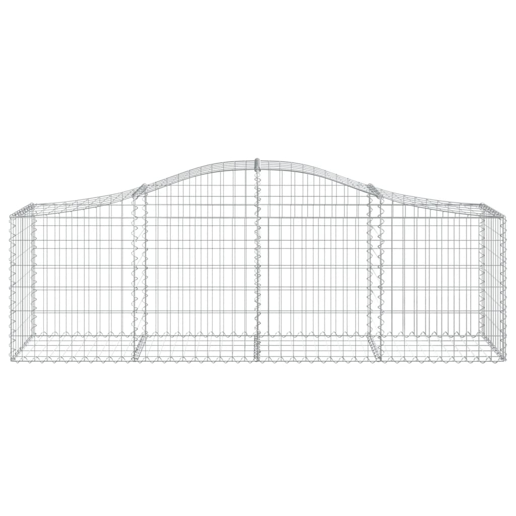 vidaXL Paniers à gabions arqués 15 pcs 200x50x60/80 cm fer galvanisé