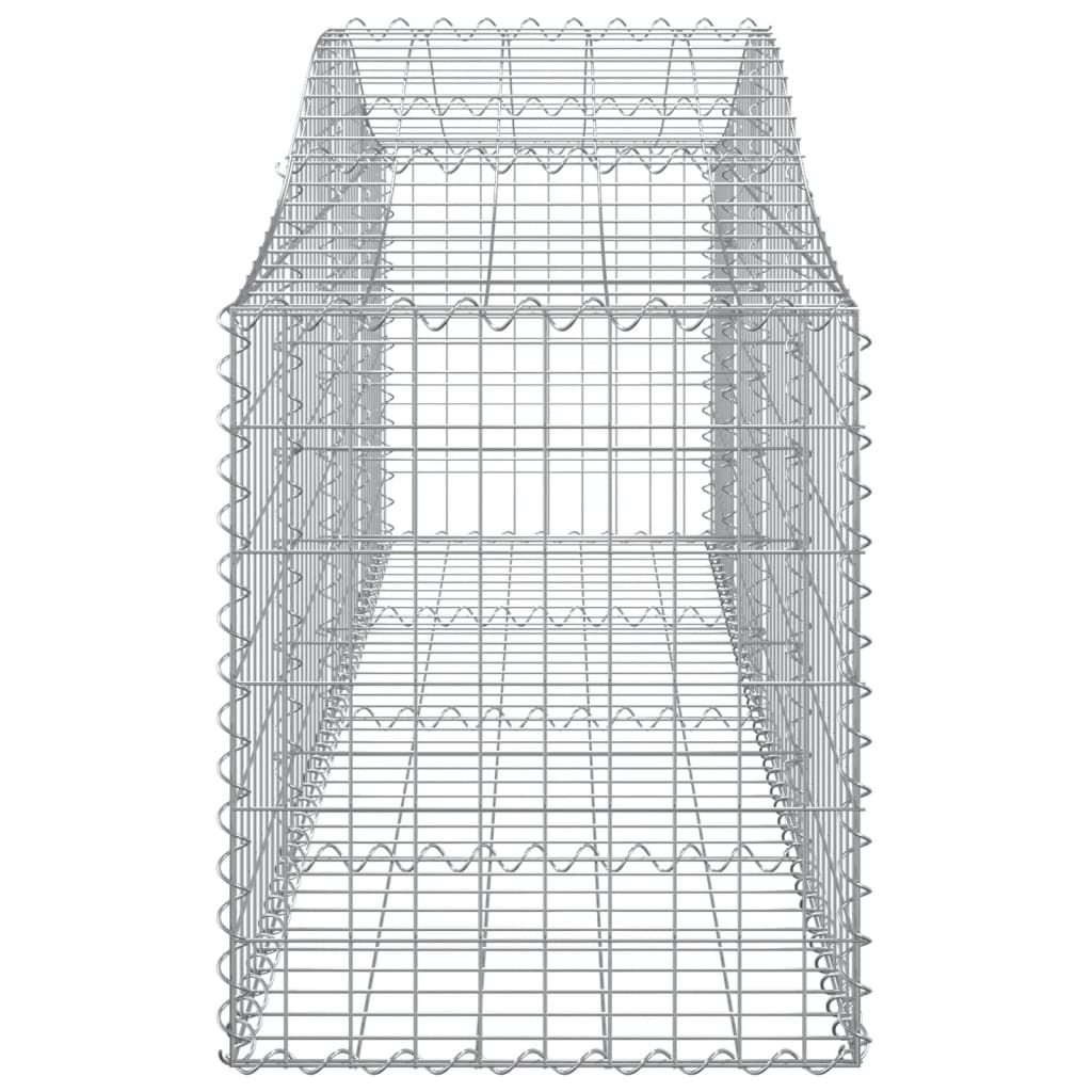 vidaXL Paniers à gabions arqués 15 pcs 200x50x60/80 cm fer galvanisé