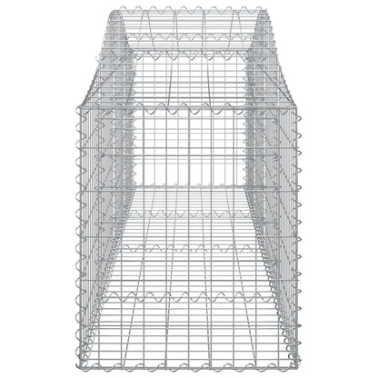 vidaXL Paniers à gabions arqués 15 pcs 200x50x60/80 cm fer galvanisé