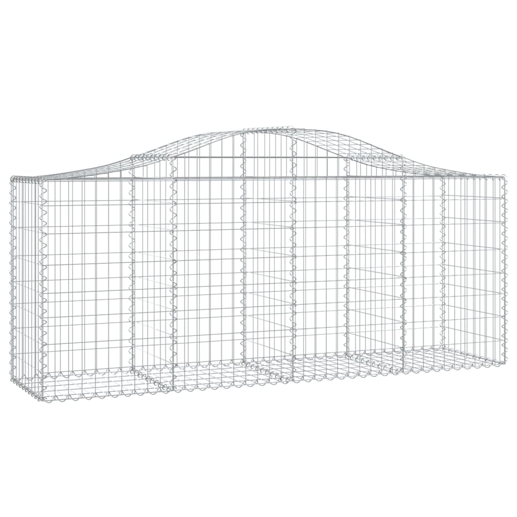vidaXL Paniers à gabions arqués 10 pcs 200x50x80/100 cm Fer galvanisé