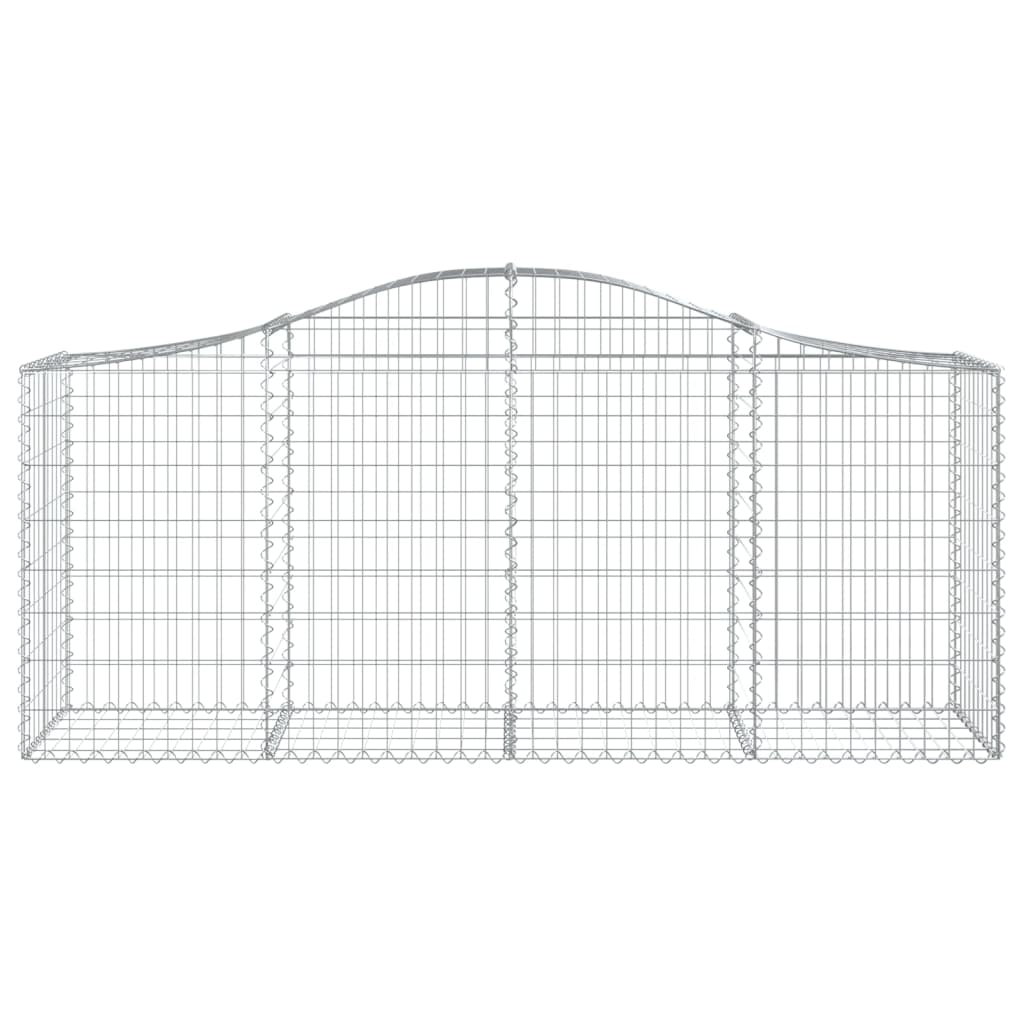 vidaXL Paniers à gabions arqués 18 pcs 200x50x80/100 cm Fer galvanisé
