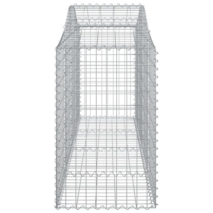 vidaXL Paniers à gabions arqués 18 pcs 200x50x80/100 cm Fer galvanisé