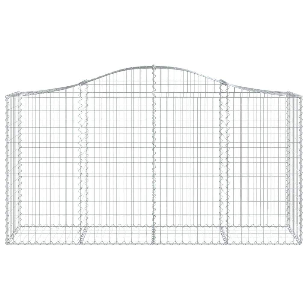 vidaXL Paniers à gabions arqués 8 pcs 200x50x100/120 cm fer galvanisé