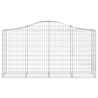 vidaXL Paniers à gabions arqués 8 pcs 200x50x100/120 cm fer galvanisé