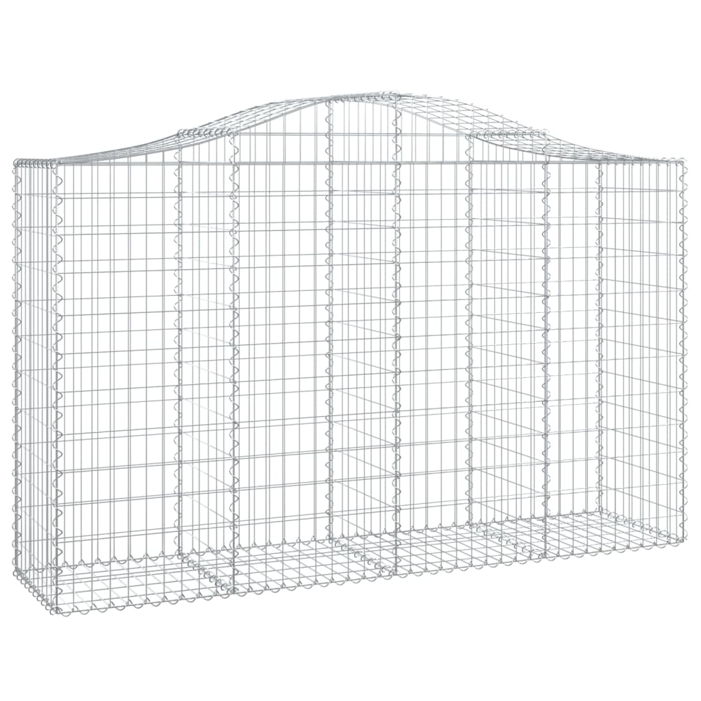 vidaXL Paniers à gabions arqués 5 pcs 200x50x120/140 cm Fer galvanisé