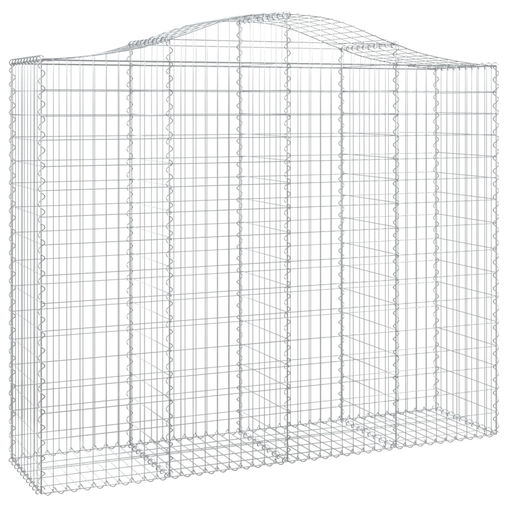vidaXL Paniers à gabions arqués 8 pcs 200x50x160/180 cm Fer galvanisé