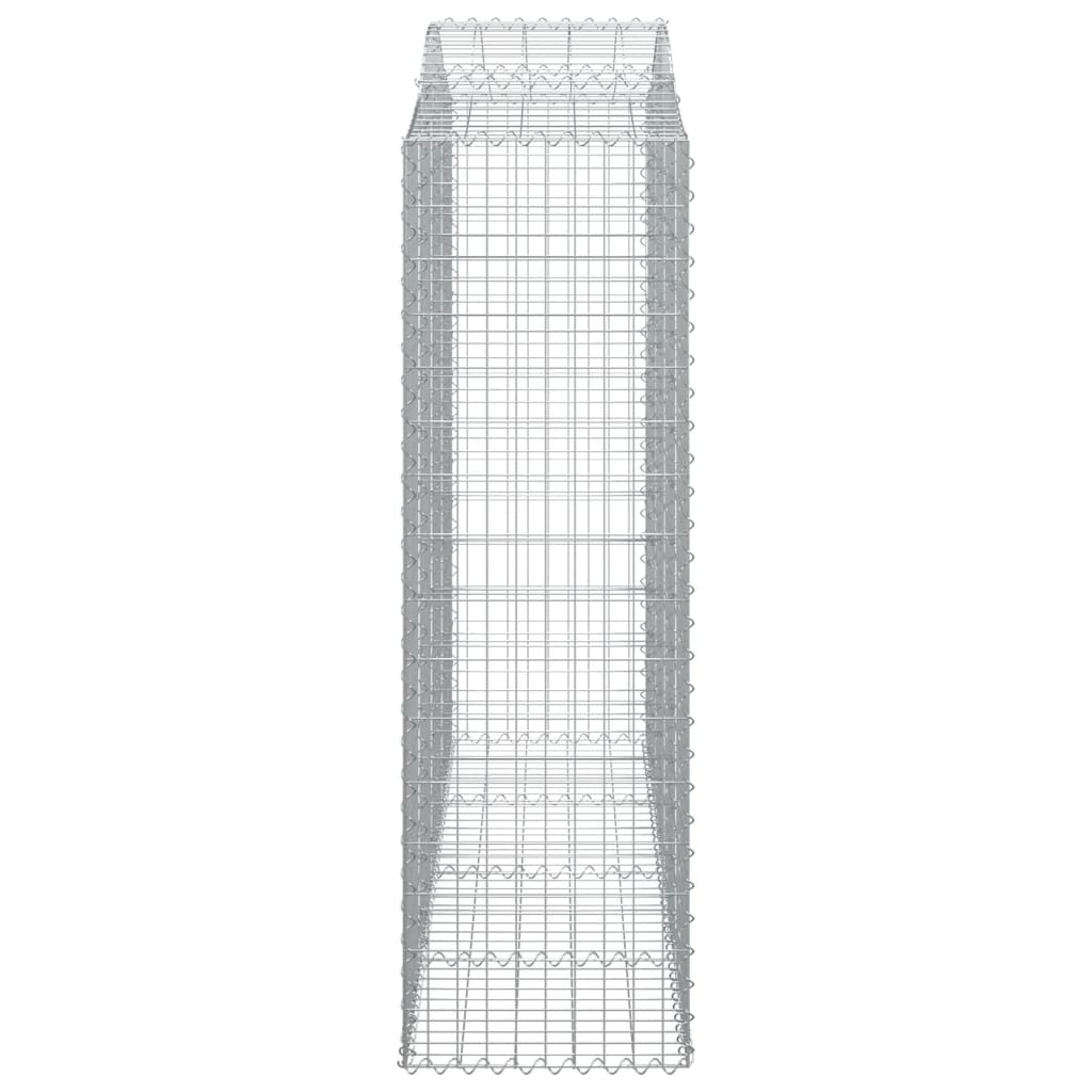 vidaXL Paniers à gabions arqués 8 pcs 200x50x160/180 cm Fer galvanisé