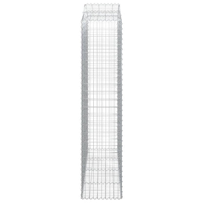 vidaXL Paniers à gabions arqués 3 pcs 200x50x220/240 cm Fer galvanisé