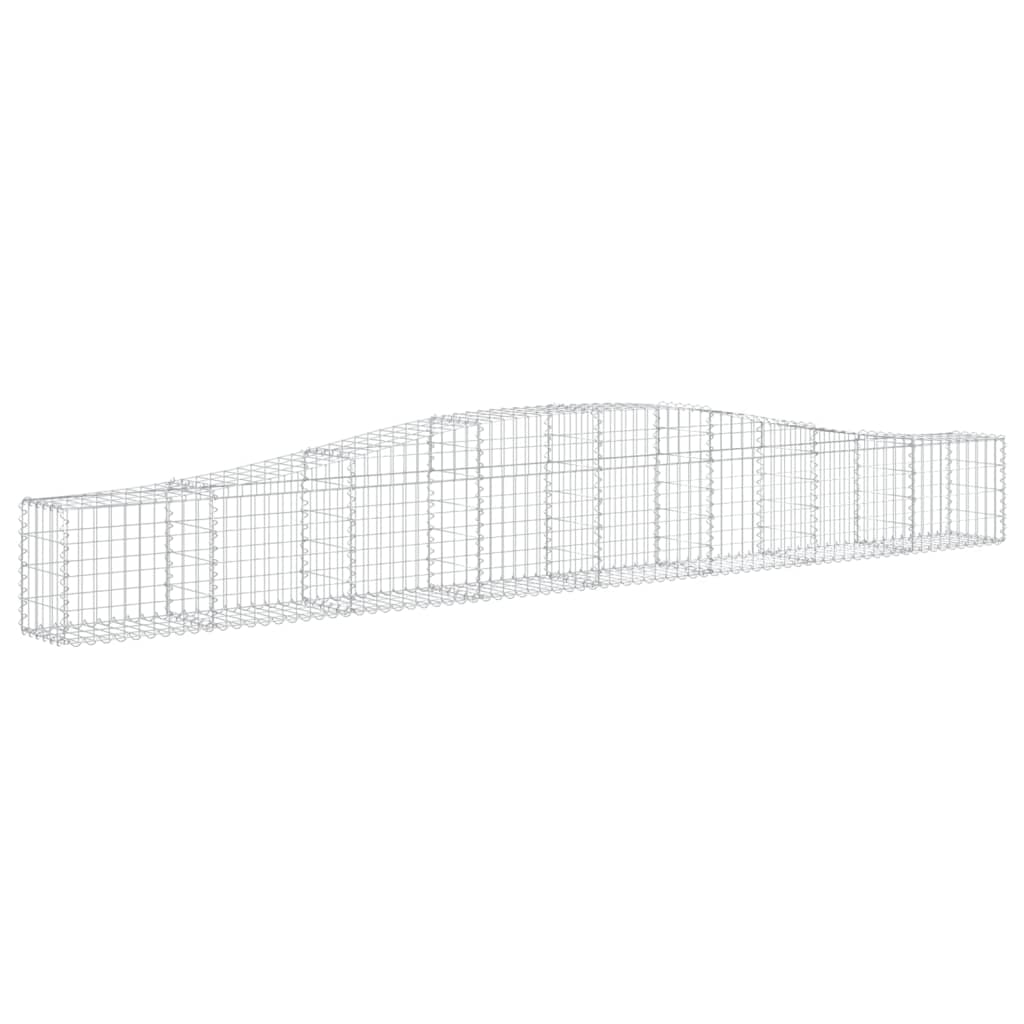 vidaXL Paniers à gabions arqués 8 pcs 400x30x40/60 cm Fer galvanisé