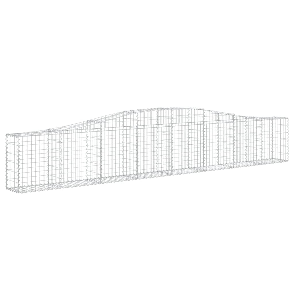 vidaXL Paniers à gabions arqués 2 pcs 400x30x60/80 cm Fer galvanisé