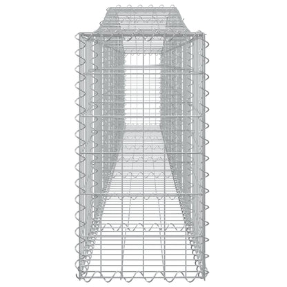 vidaXL Paniers à gabions arqués 6 pcs 400x30x60/80 cm Fer galvanisé