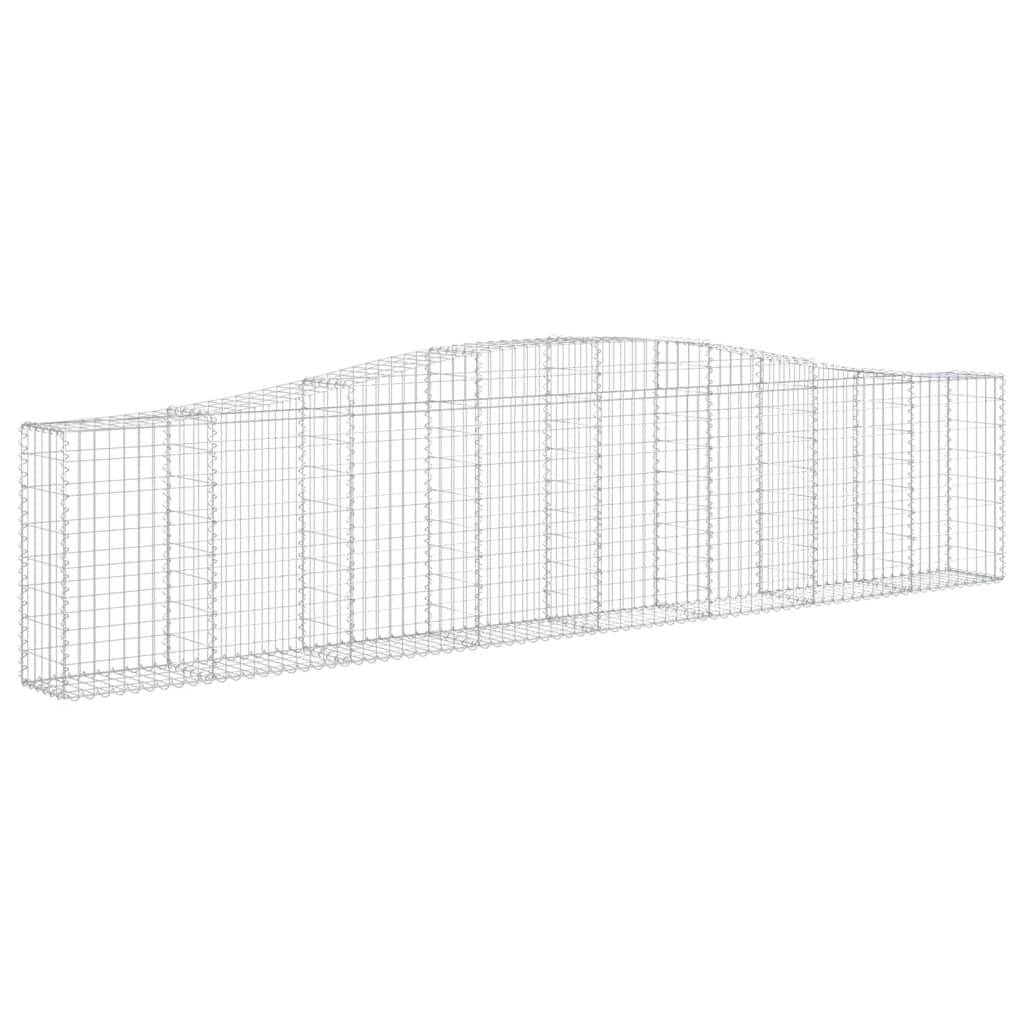 vidaXL Paniers à gabions arqués 10 pcs 400x30x80/100 cm Fer galvanisé