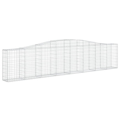 vidaXL Paniers à gabions arqués 10 pcs 400x30x80/100 cm Fer galvanisé