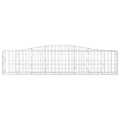 vidaXL Paniers à gabions arqués 10 pcs 400x30x80/100 cm Fer galvanisé