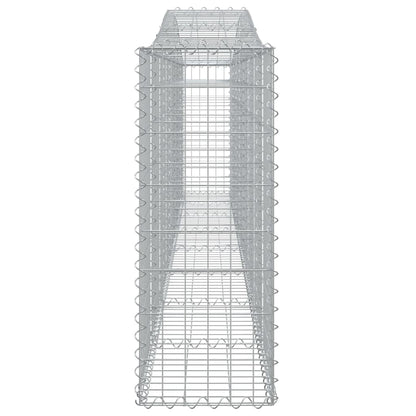 vidaXL Paniers à gabions arqués 10 pcs 400x30x80/100 cm Fer galvanisé